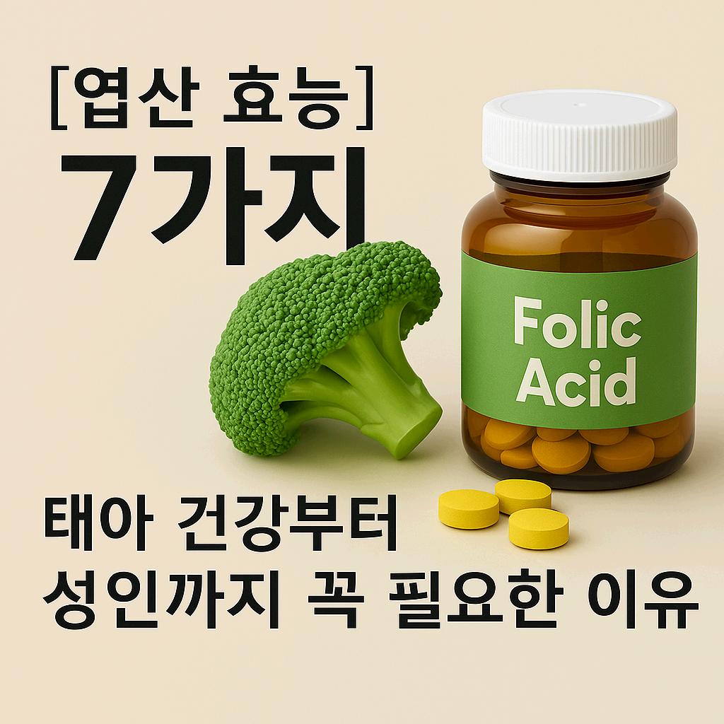 엽산 효능 7가지 – 태아 건강 임산부부터 성인까지 꼭 필요한 이유