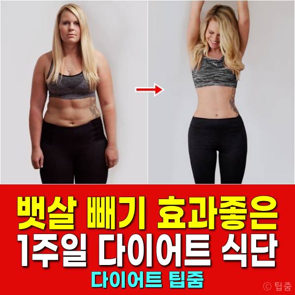 뱃살 빼기 효과좋은 1주일 다이어트 식단