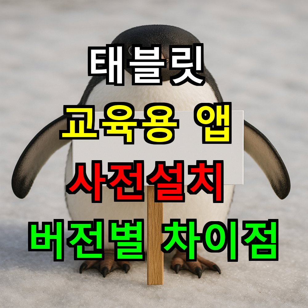 태블릿 교육용 앱 사전설치 버전별 차이점 완벽정리 어떻게 확인할까?