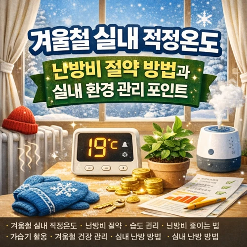 겨울철 실내 적정온도 난방비 절약 방법