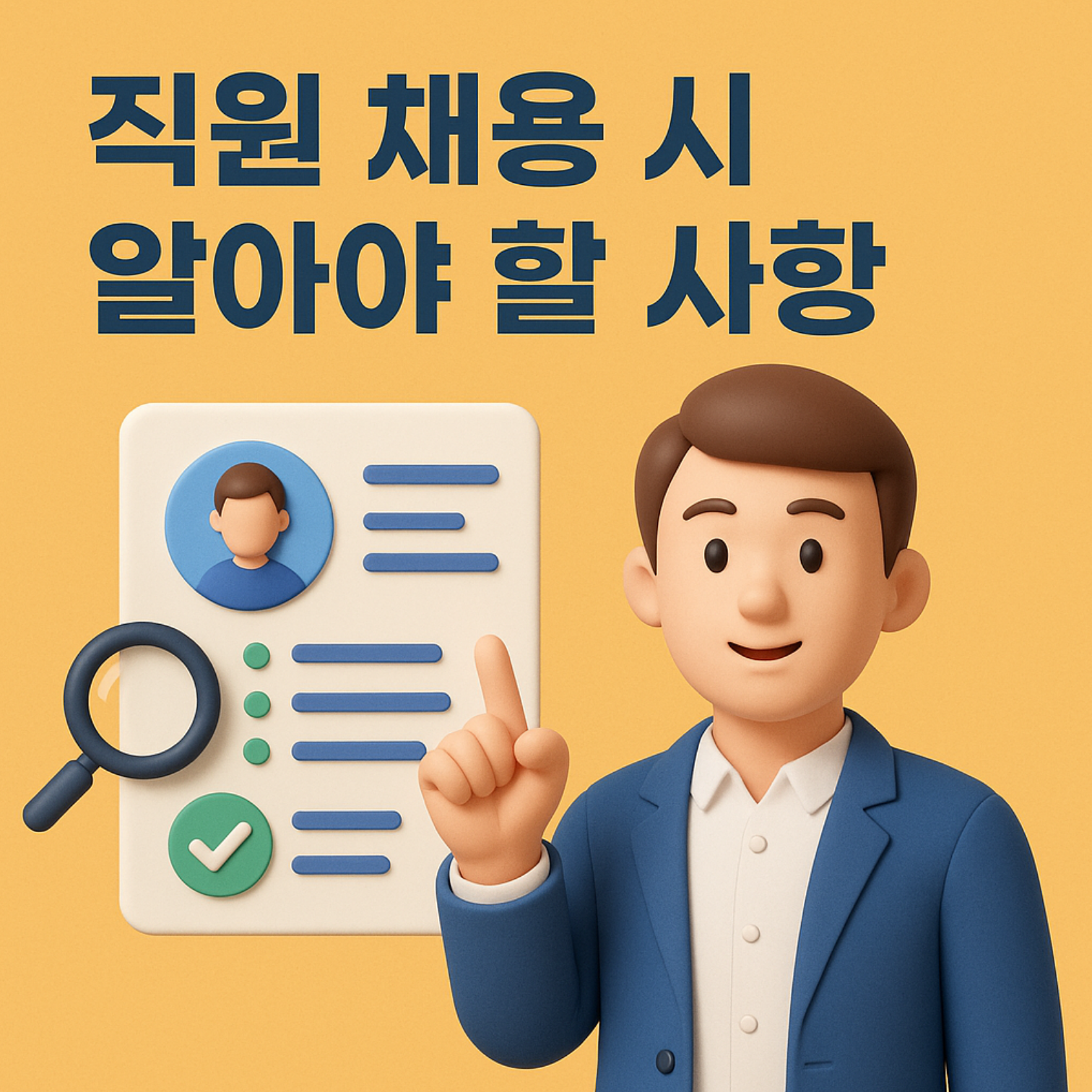직원 채용 시 알아야 할 사항