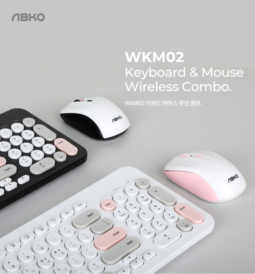 ABKO WKM02 무선 키보드 마우스 세트