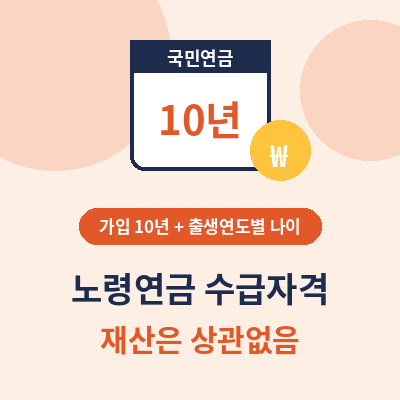 노령연금 수급자격 10년 가입과 나이