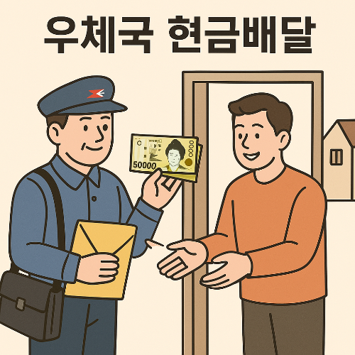우체국 현금배달 이미지