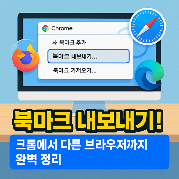 크롬 북마크 내보내기 썸네일 이미지입니다.
