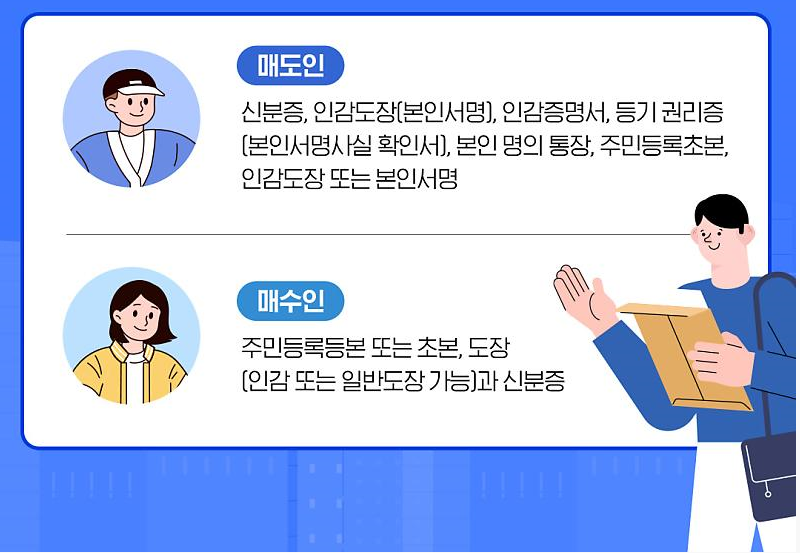 부동산 계약시 준비물
