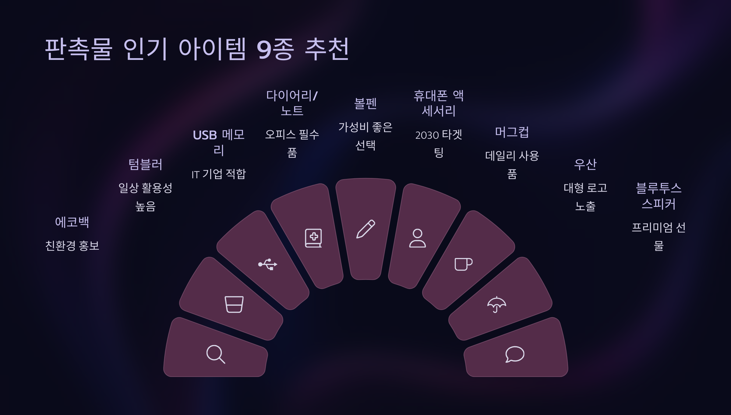 판촉물 사이트에서 잘나가는 인기 아이템 9종
