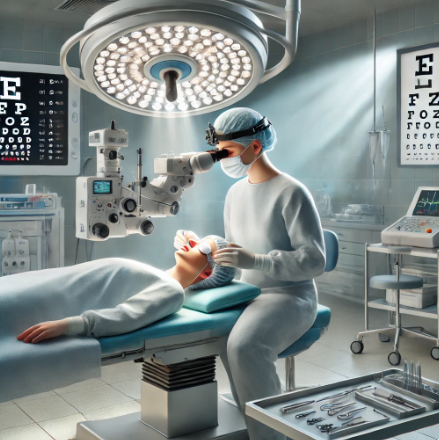 시력교정술을 받고 있는 이미지