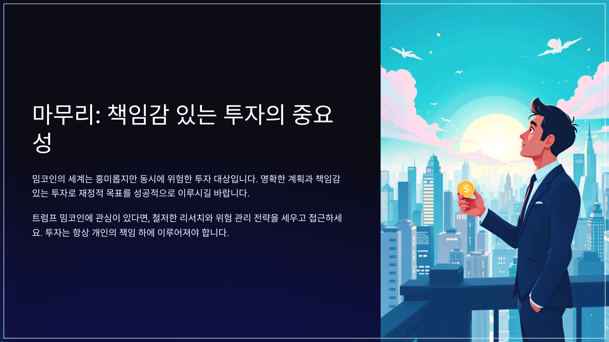 마무리: 책임감 있는 투자의 중요성