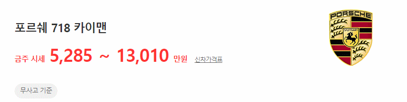 718 카이맨 중고차