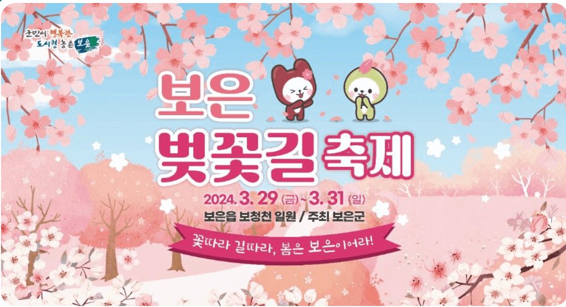 보은 벚꽃길 축제