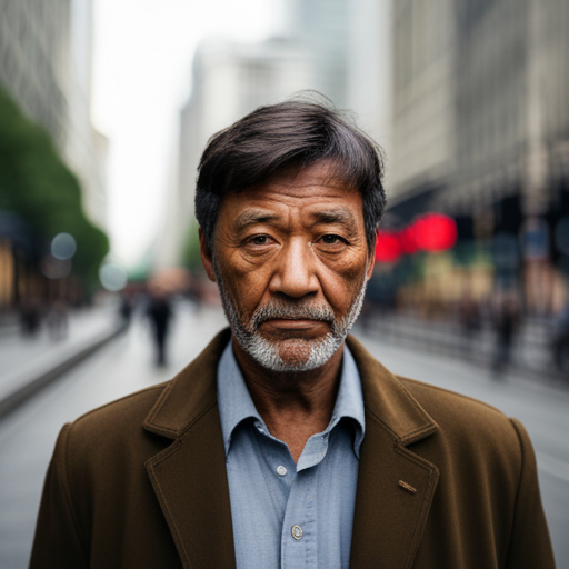 길을 걷는 사람의 모습. 길을 잃은 듯한 표정을 짓고 있는 모습