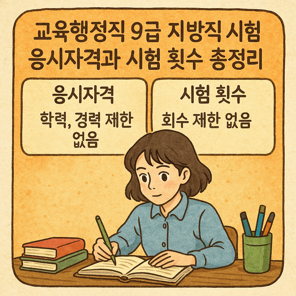 교육행정직 9급 지방직 시험 응시자격과 시험 횟수 총정리 (거주지 요건 포함)