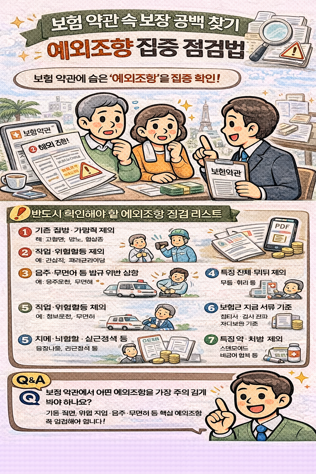 보험 약관 속 보장 공백 찾기: 예외조항 집중 점검법