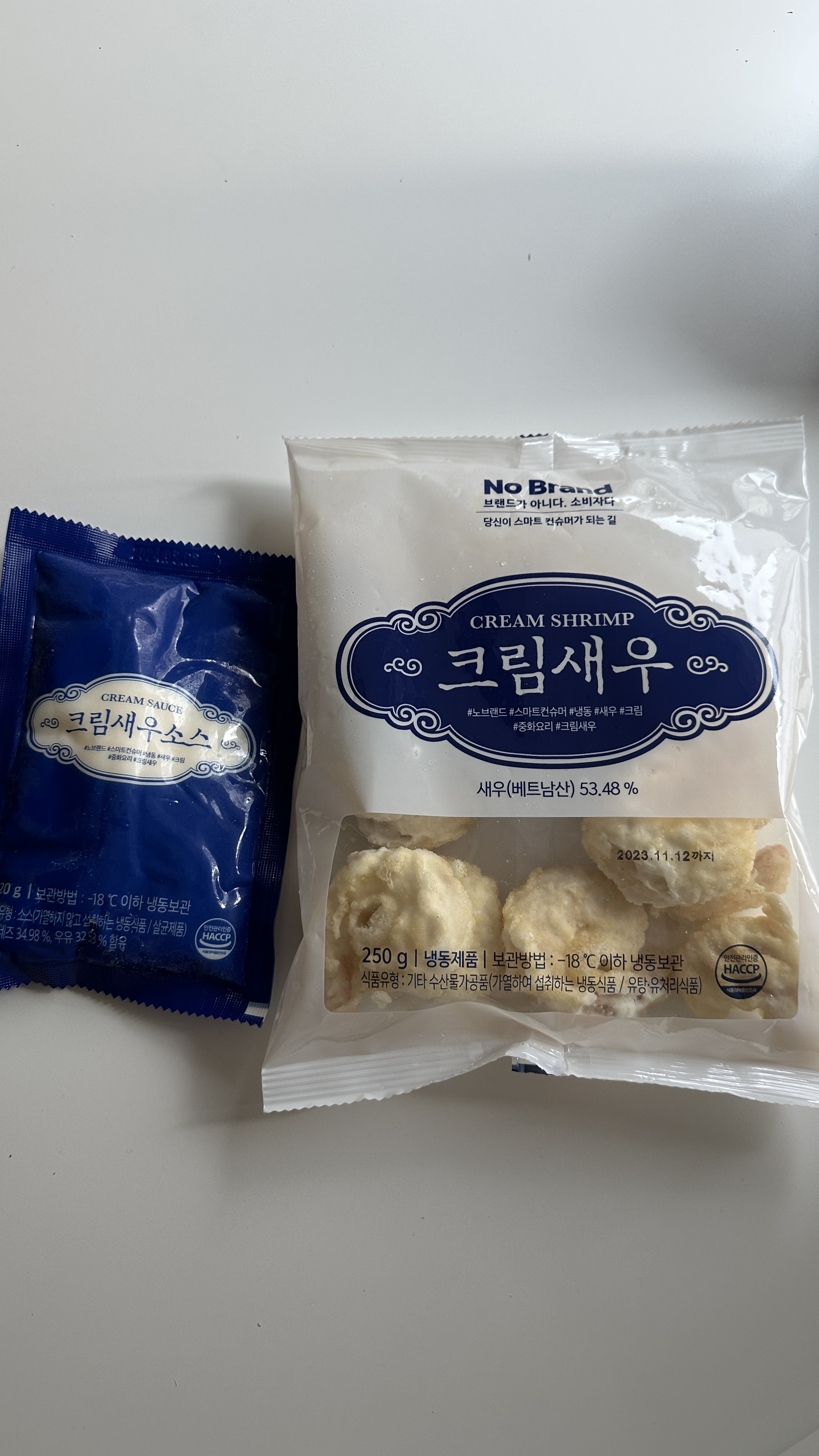 노브랜드 크림새우