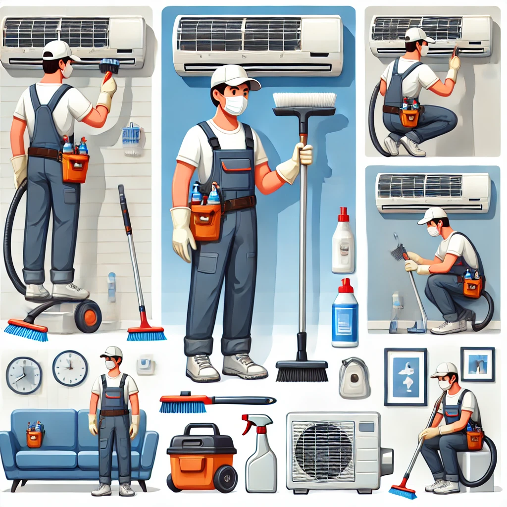 에어컨 청소 방법, 벽걸이형, 스탠드형, 천장형