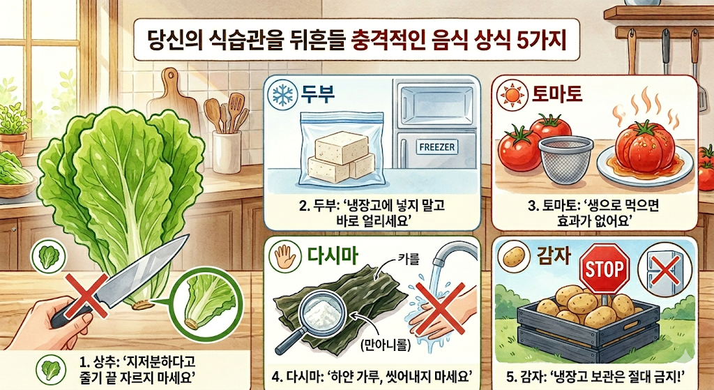 당신의 식습관을 뒤흔들 충격적인 음식 상식 5가지