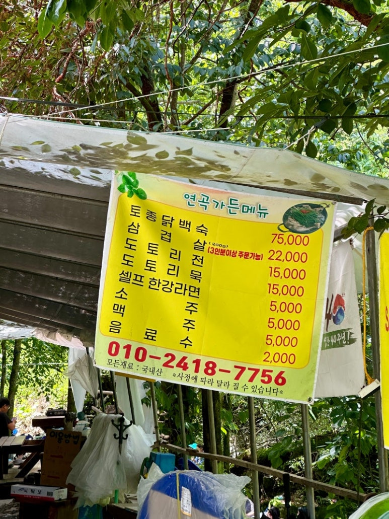 충북 진천 계곡에 맛집, 연곡가든 & 숲속커피