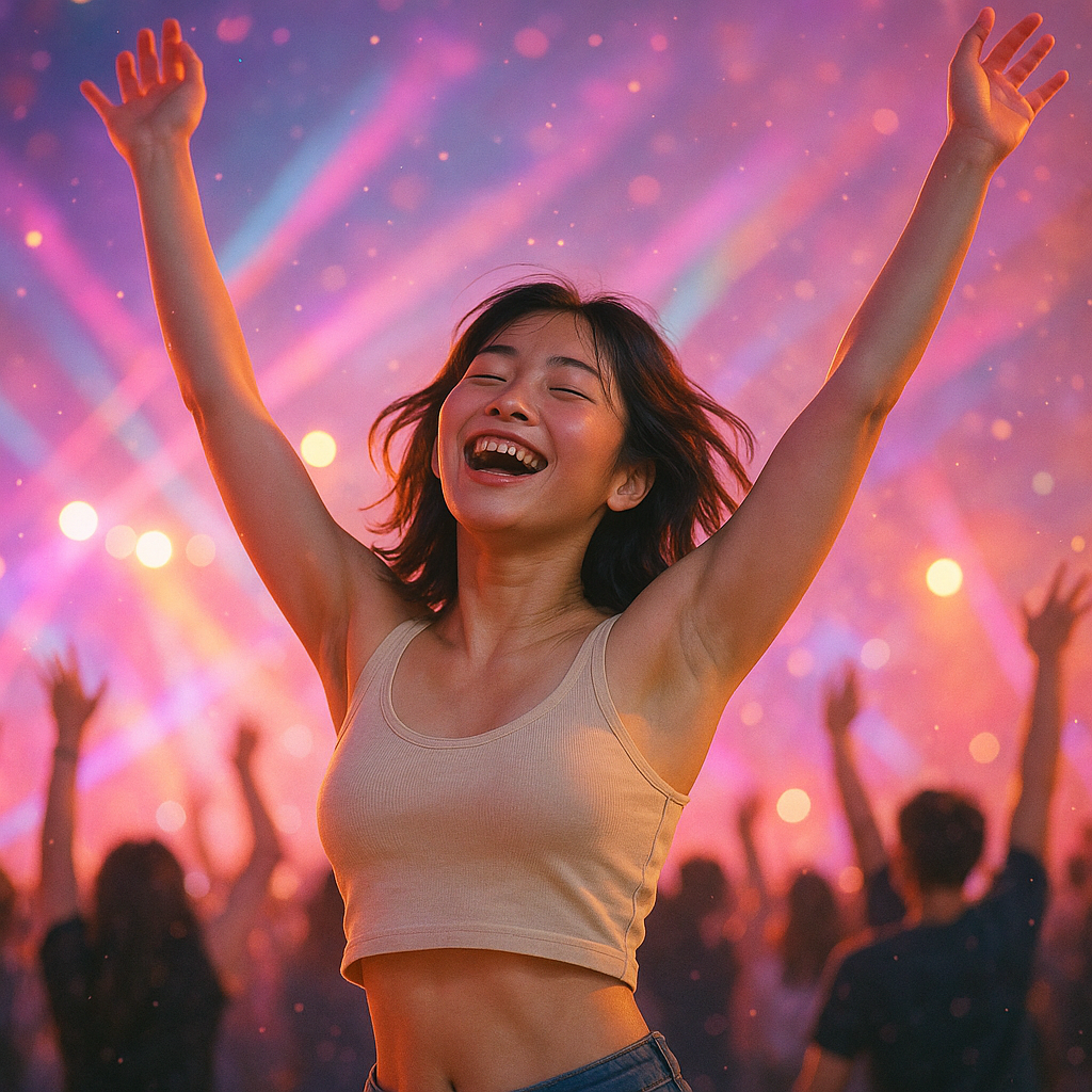 꿈속 콘서트장에서 춤추다