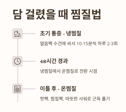 담 걸렸을 때 찜질