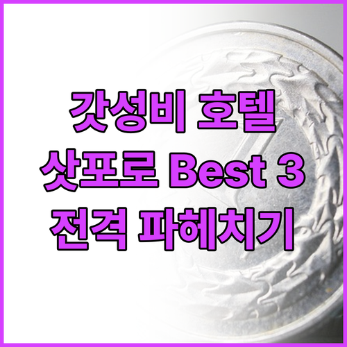 가성비 갑! 삿포로 추천 호텔 Bes..