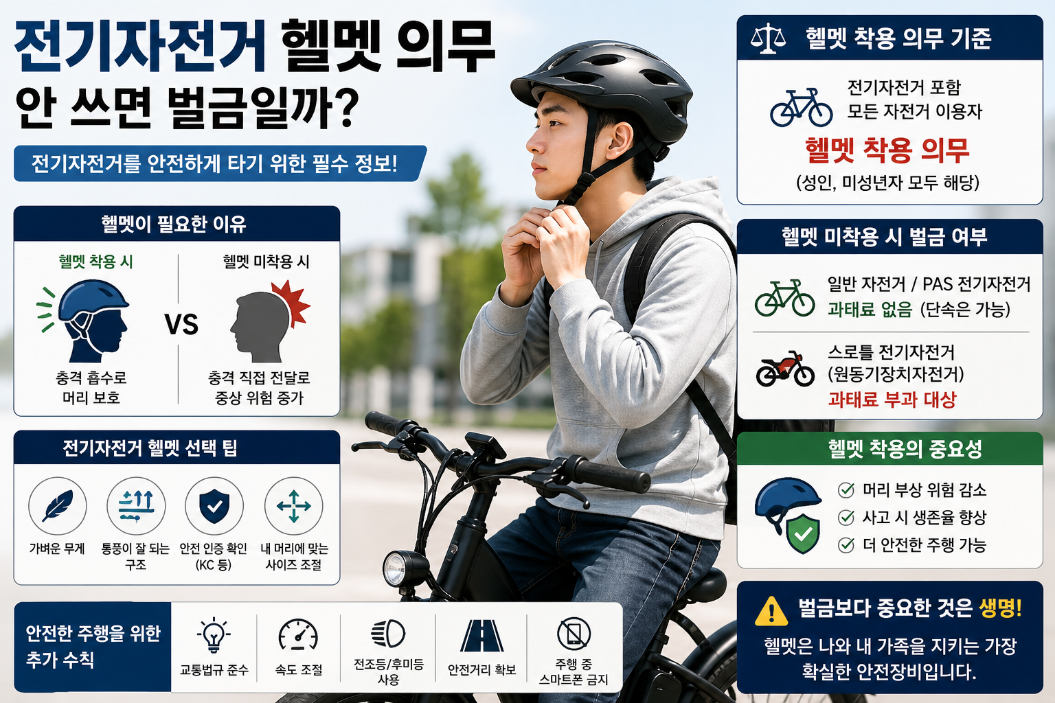 전기자전거 헬멧 의무