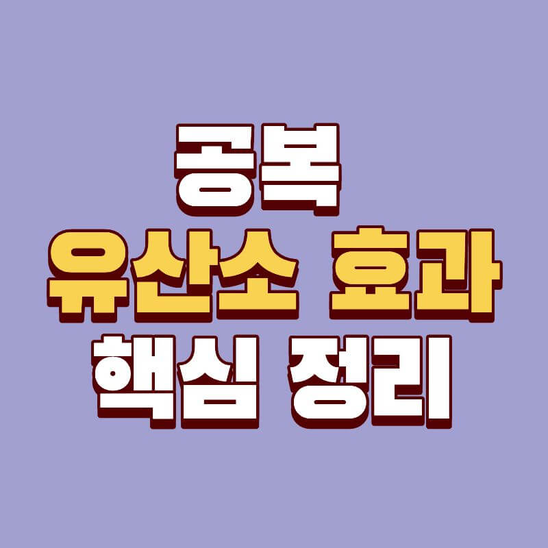 공복 유산소 효과 핵심 정리