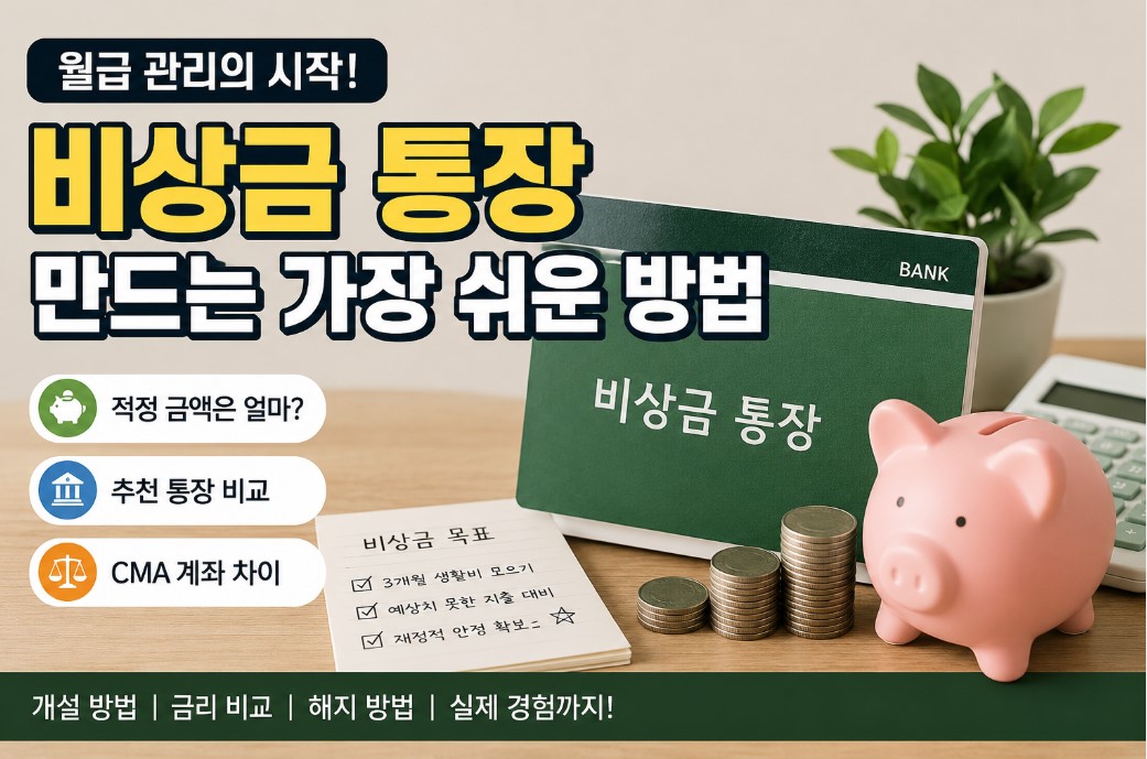 비상금 통장 만드는 방법 총정리|