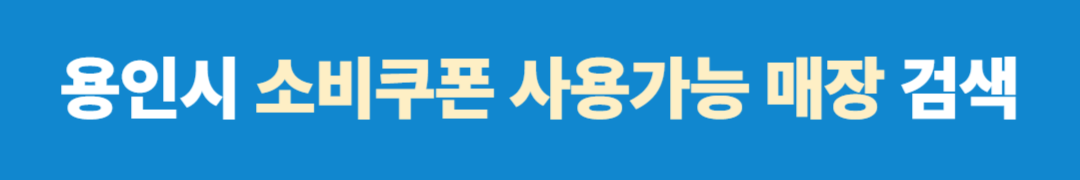 용인시 민생회복 지원금 소비쿠폰 신청방법