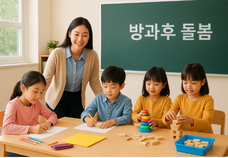 초등학생 둔 맞벌이 부모 관련 방과 후 돌봄 사진