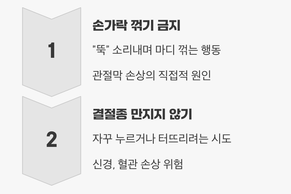 예방법 2: '나쁜 습관'을 멈추세요