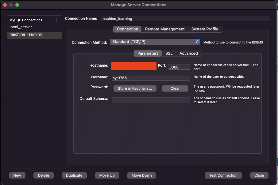 mysqlworkbench 설정