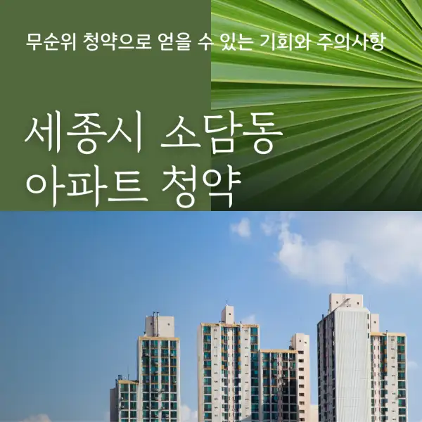 세종시 소담동 아파트 청약
