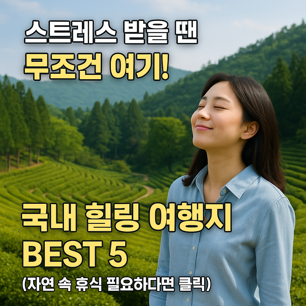 스트레스 받을 땐 꼭 가야 하는 국내 힐링 여행지 BEST 5