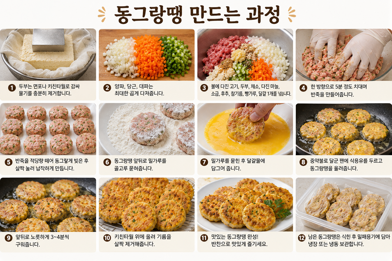 동그랑땡 만드는 과정