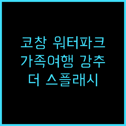 더 스플래시 코 창 추천 후기 가족 ..