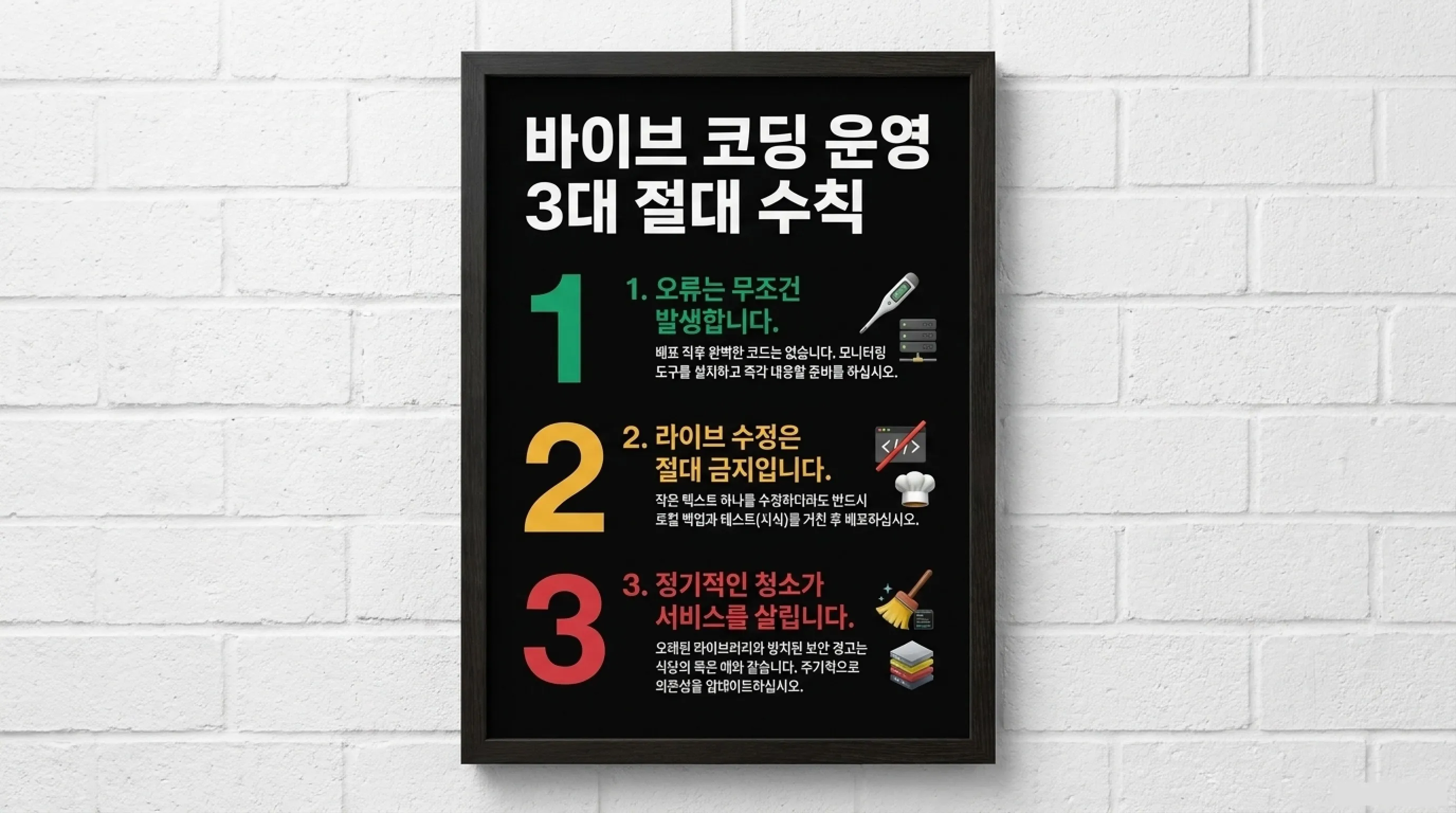 바이브 코딩 운영 방법 배포 후 식당 계속 운영하는 법
