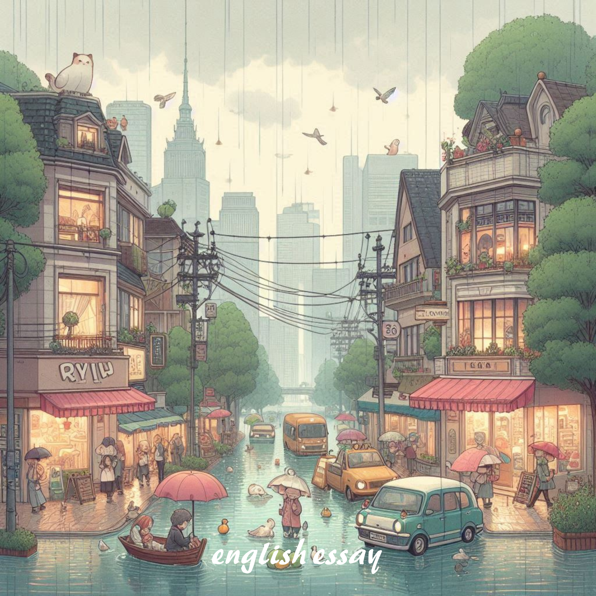 Writing an English Essay on "A Rainy Day" for Young Elementary Students 초등학생을 위한 '비오는 날' 영어 에세이 쓰기