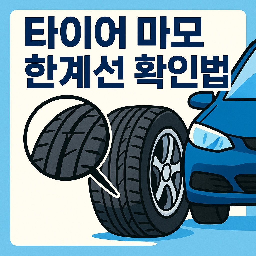 타이어 마모 한계선 확인법