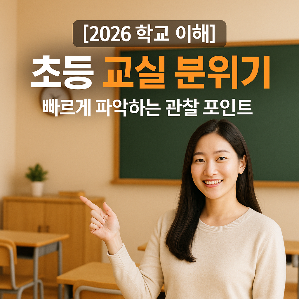 [2026 학교 이해] 초등 교실 분위기 ｜ 빠르게 파악하는 관찰 포인트