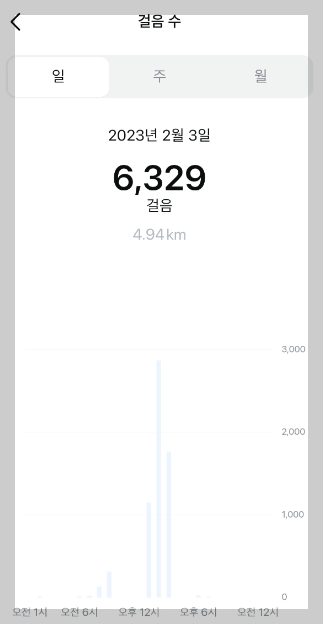 모니모 걸음수 기록 조회 사진