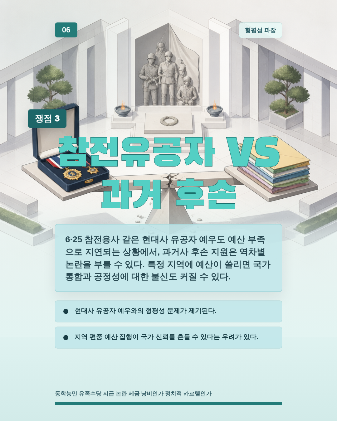 참전유공자 VS 과거 후손