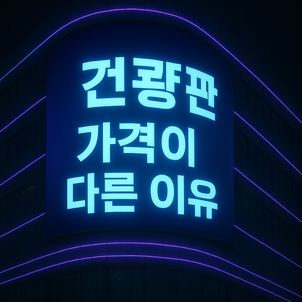 전광판 가격, 업체 마다 다른이유?