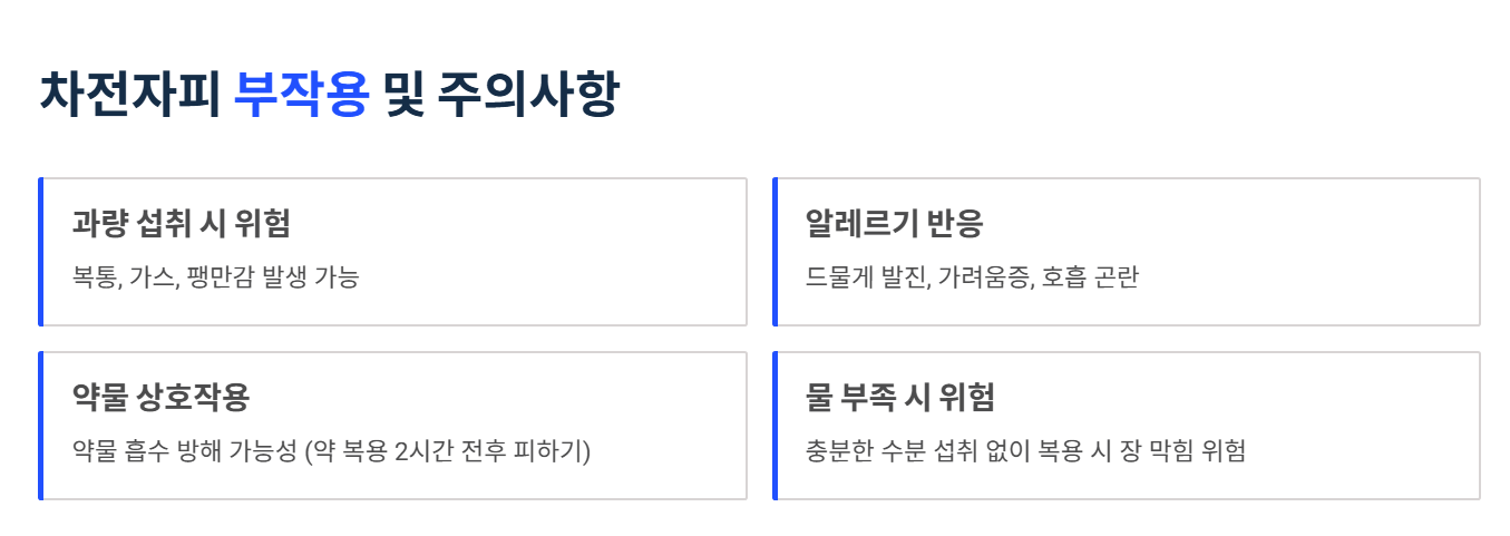 차전자피 부작용 및 주의사항