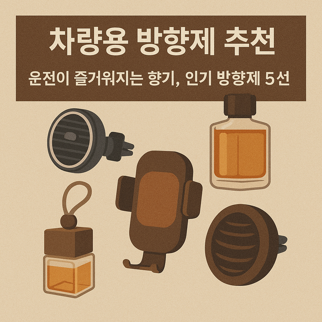 차량용 방향제 추천: 운전이 즐거워지는 향기, 인기 방향제 5선