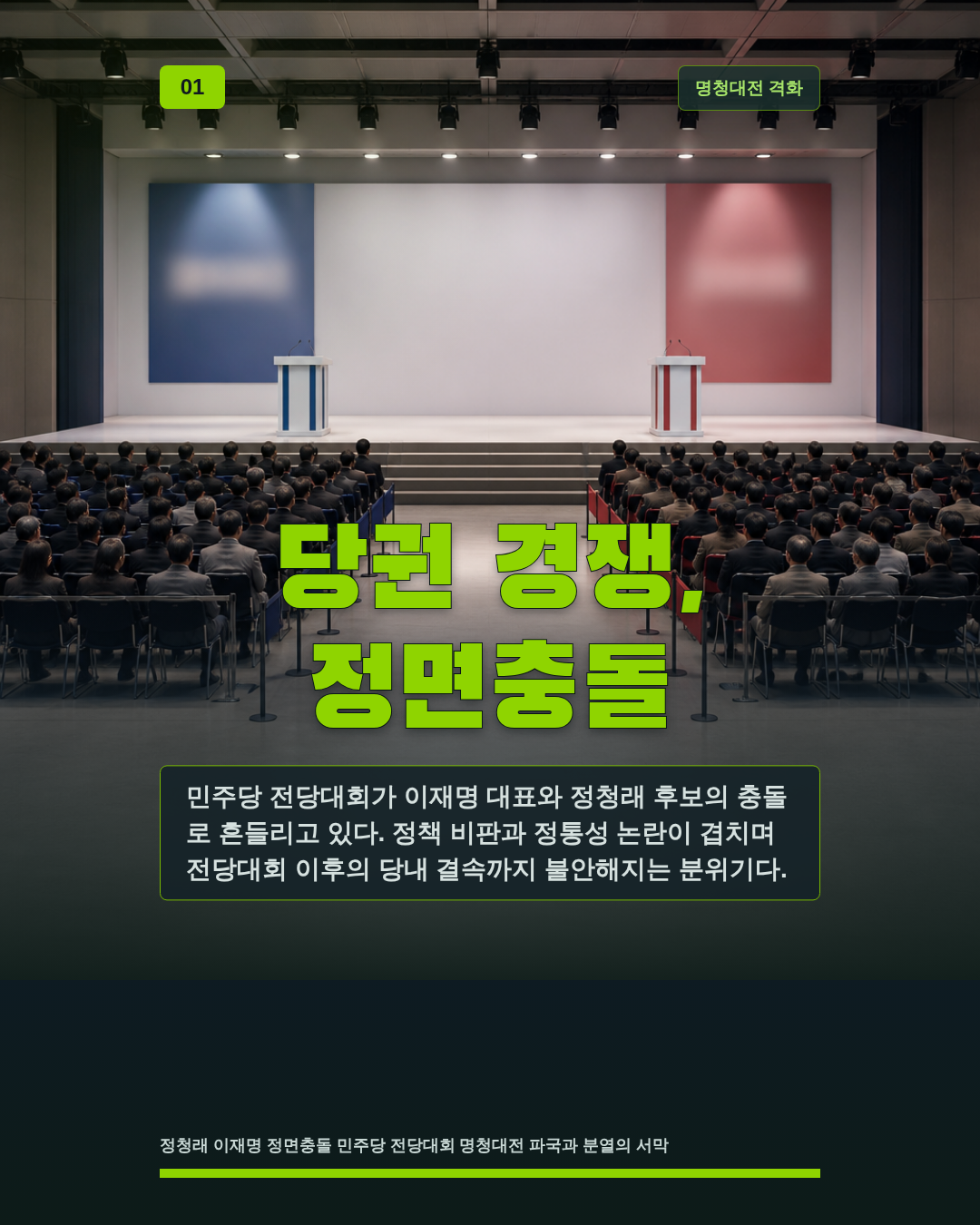 당권 경쟁, 정면충돌
