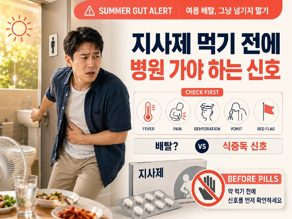 여름 배탈이 식중독일까? 지사제 먹기 전 병원 가야 하는 신호