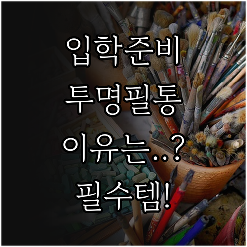 초등학교 입학 준비 투명 필통 선택 ..