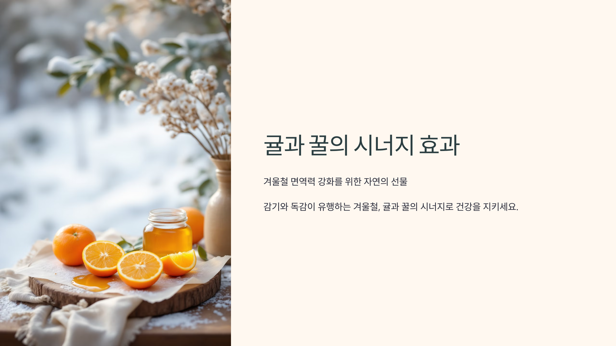 귤과 꿀의 시너지 효과