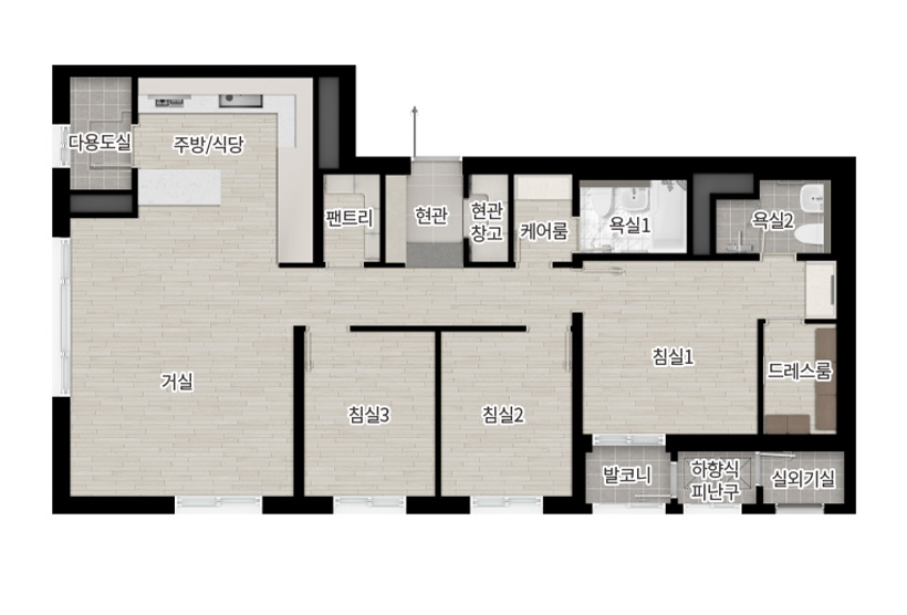 더샾 속초프라임뷰 - 84B 평면도